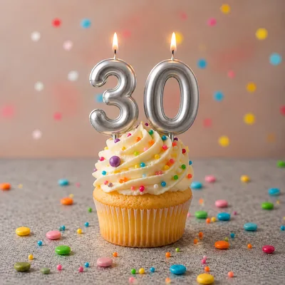 Folieballonnen & kaarsjes voor een 30e verjaardag