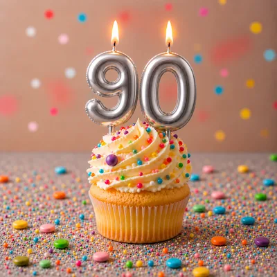 kaarsjes voor een 90e verjaardag